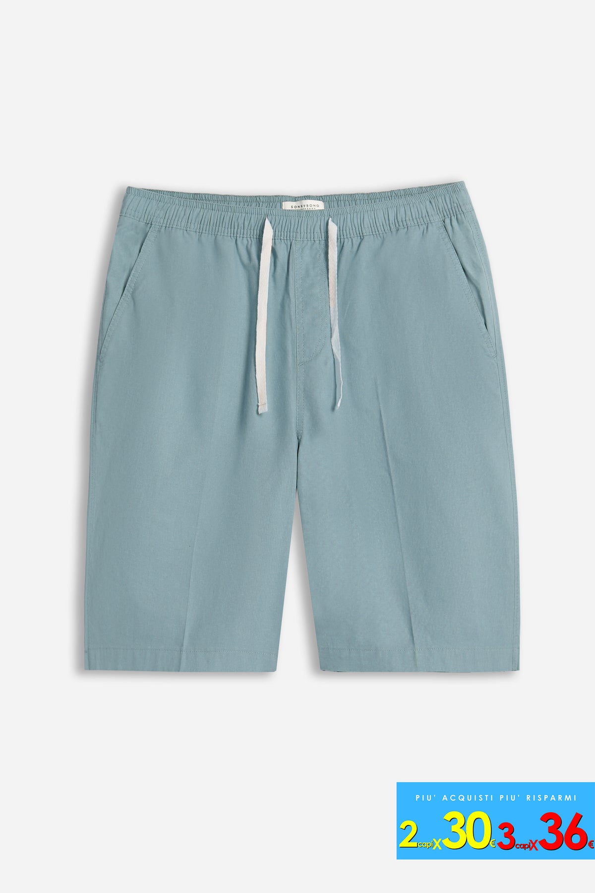 BERMUDA CON ELASTICO IN VITA POLVERE