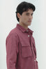 OVERSHIRT IN PUNTO MILANO ROSSO AMARANTO