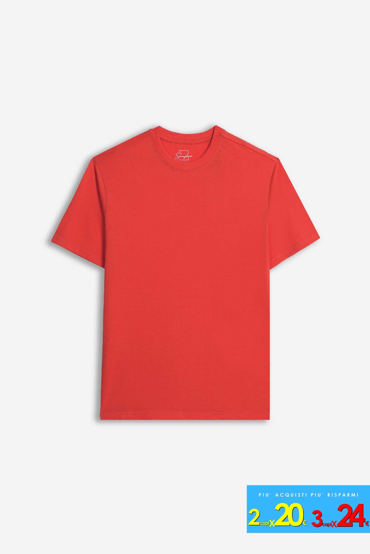 T-SHIRT GIROCOLLO BASIC ROSSO
