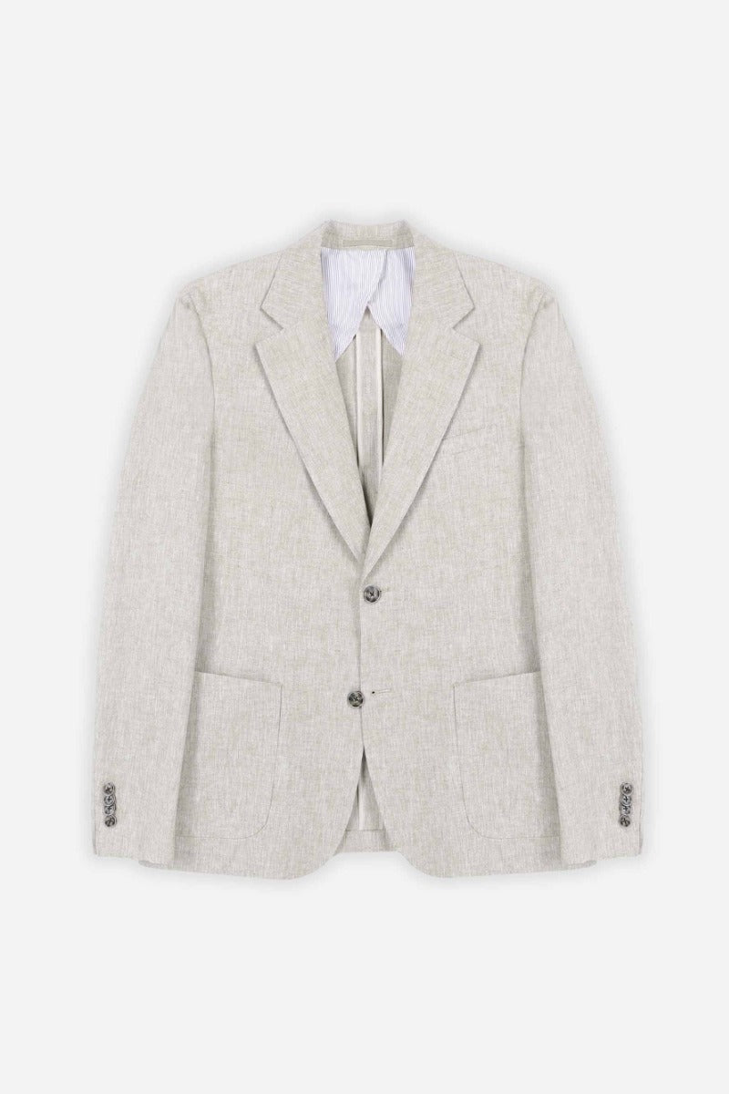 GIACCA IN MISTO LINO BEIGE