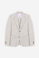 GIACCA IN MISTO LINO BEIGE