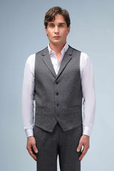 GILET IN PUNTO MILANO M GRIGIO