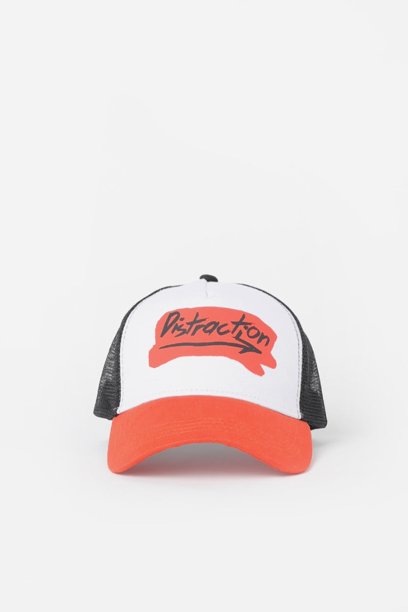 berretto trucker con mesh arancio