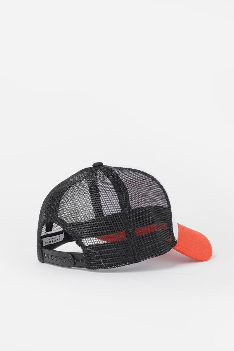 berretto trucker con mesh arancio