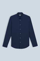 CAMICIA STRETCH BASIC BLEU