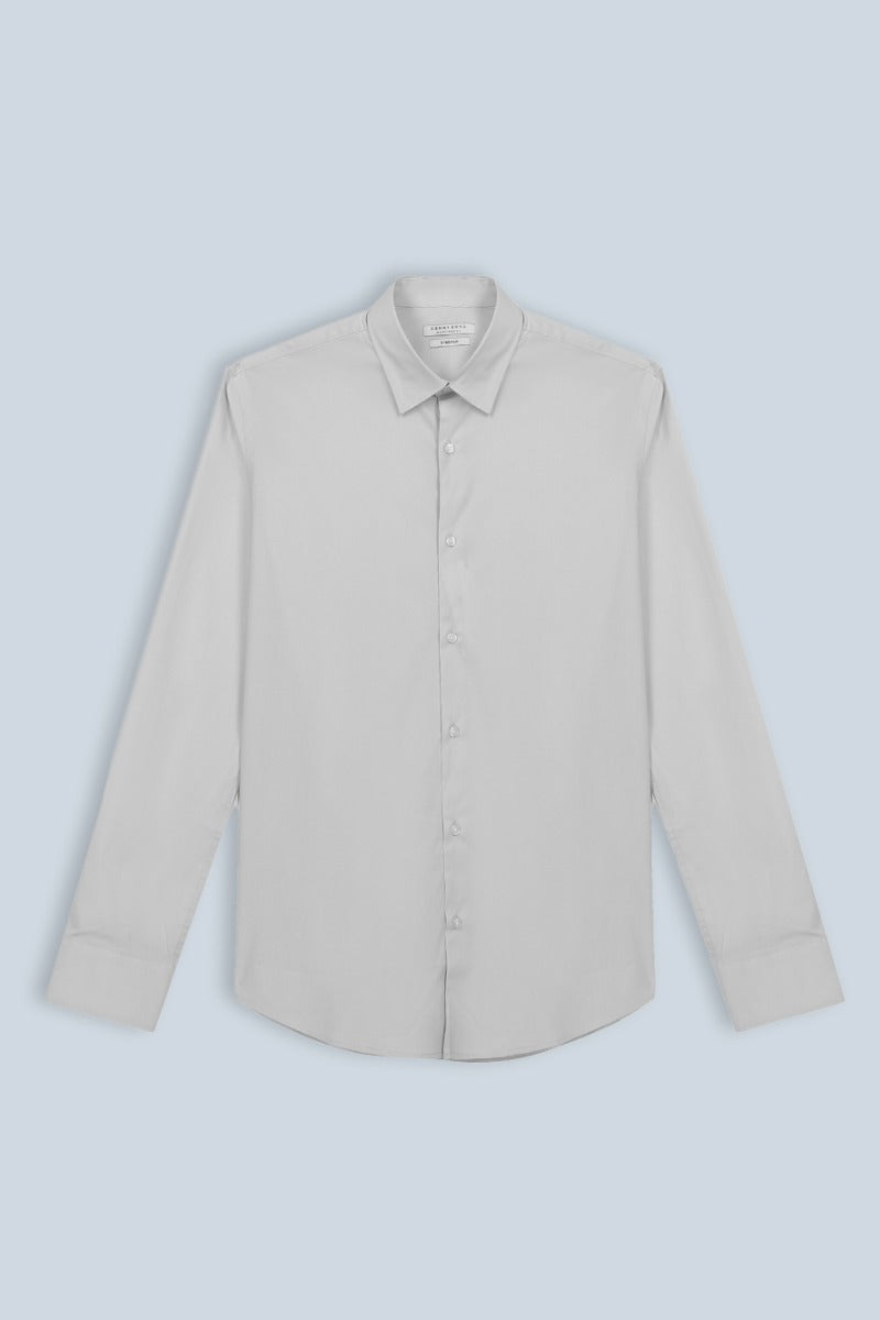 CAMICIA STRETCH BASIC GRIGIO GHIACCIO