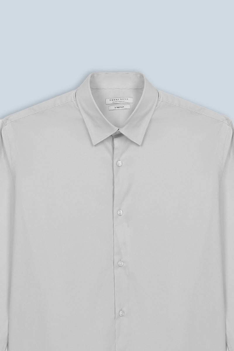 CAMICIA STRETCH BASIC GRIGIO GHIACCIO