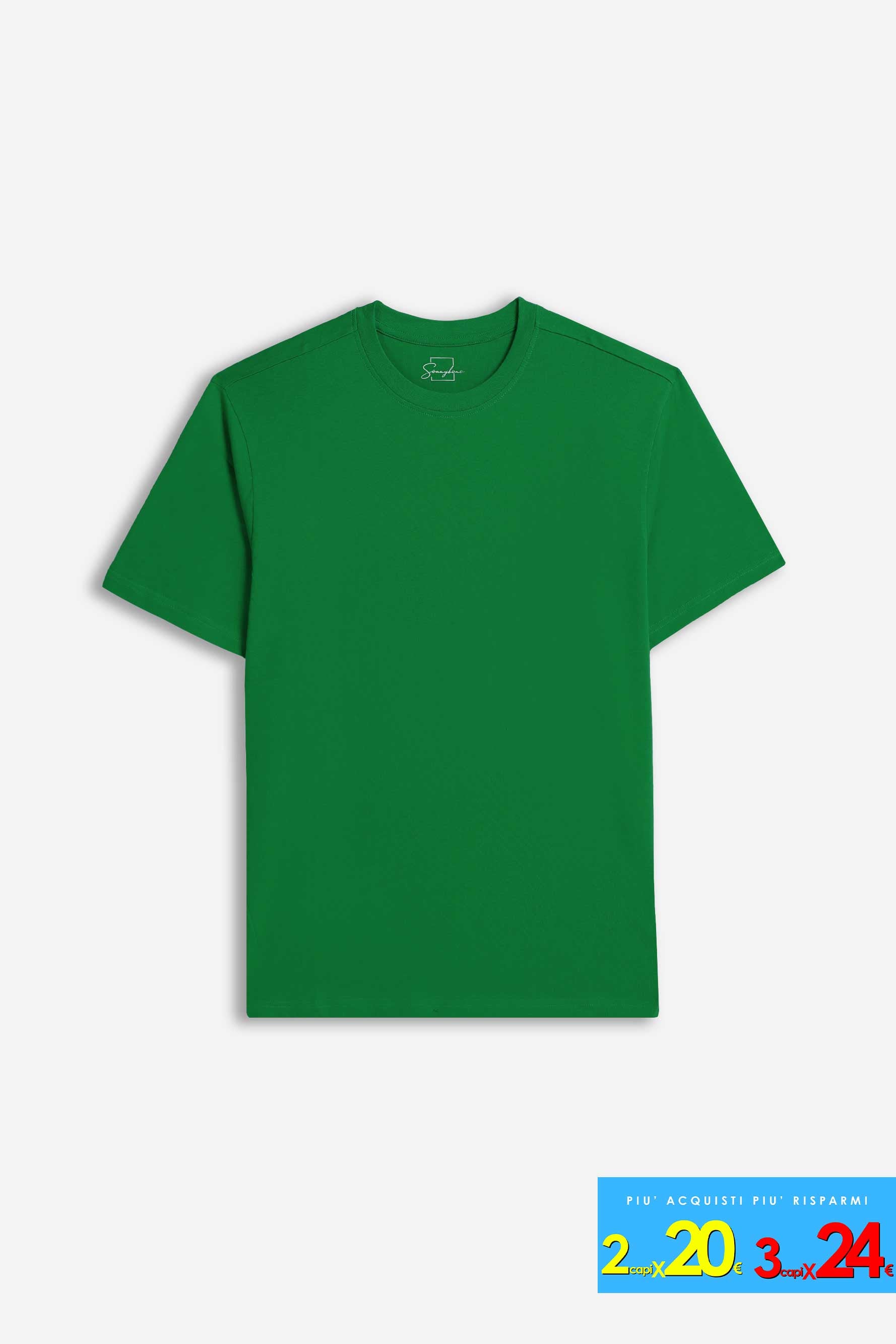 T-SHIRT GIROCOLLO BASIC VERDE
