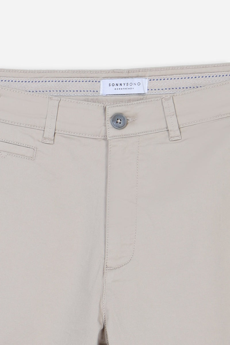 BERMUDA CHINOS IN TWILL BEIGE