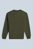 FELPA GIROCOLLO CON STAMPA 3D COMFORT FIT VERDE MILITARE - Sonnybono
