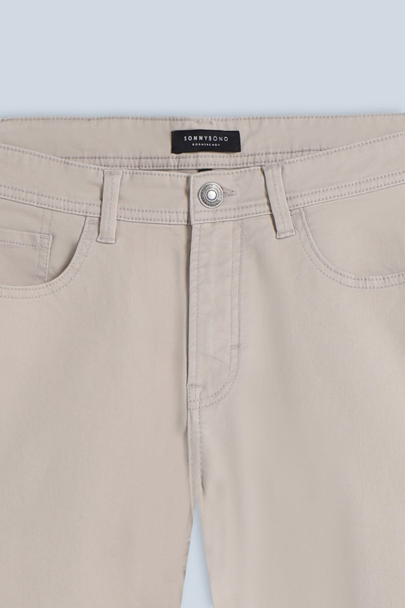 PANTALONI 5 TASCHE GABARDINA COMFORT BEIGE