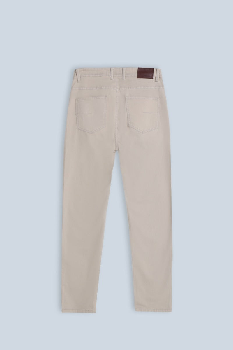 PANTALONI 5 TASCHE GABARDINA COMFORT BEIGE