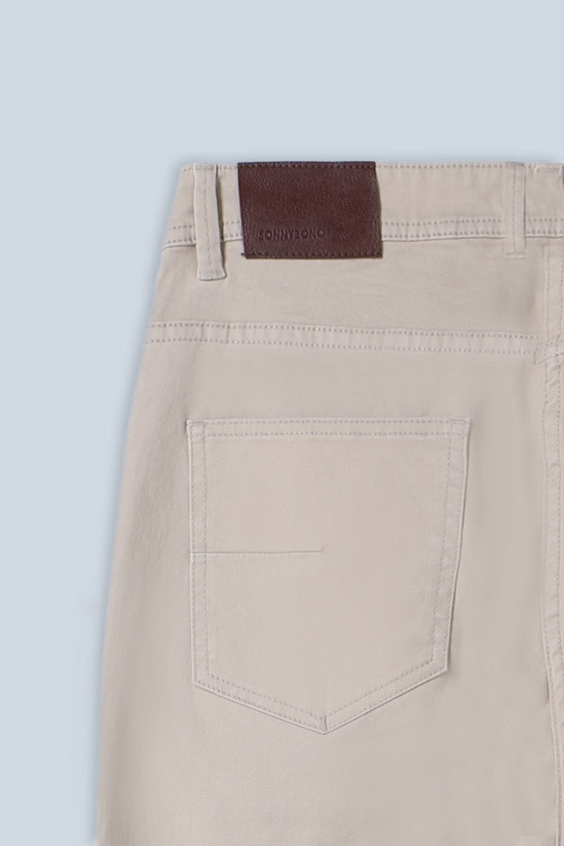 PANTALONI 5 TASCHE GABARDINA COMFORT BEIGE