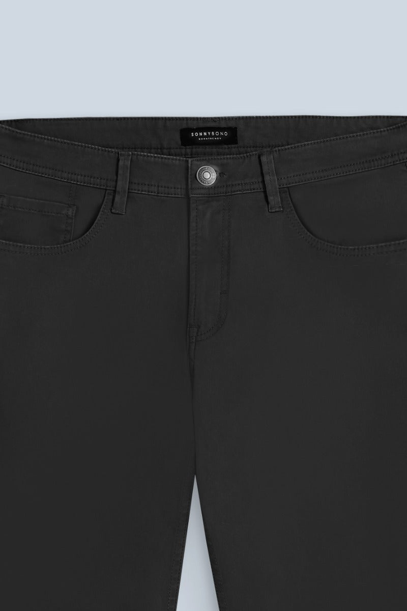 PANTALONI 5 TASCHE GABARDINA COMFORT NERO