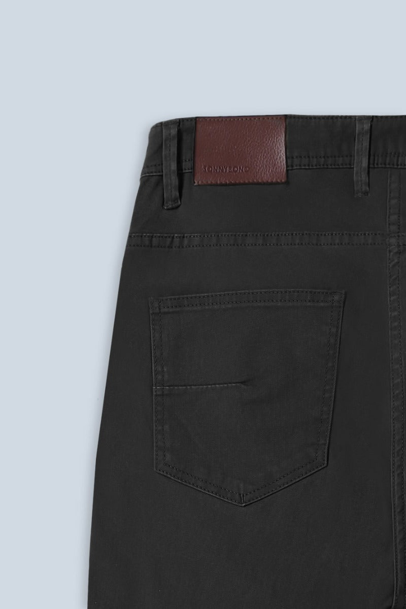 PANTALONI 5 TASCHE GABARDINA COMFORT NERO