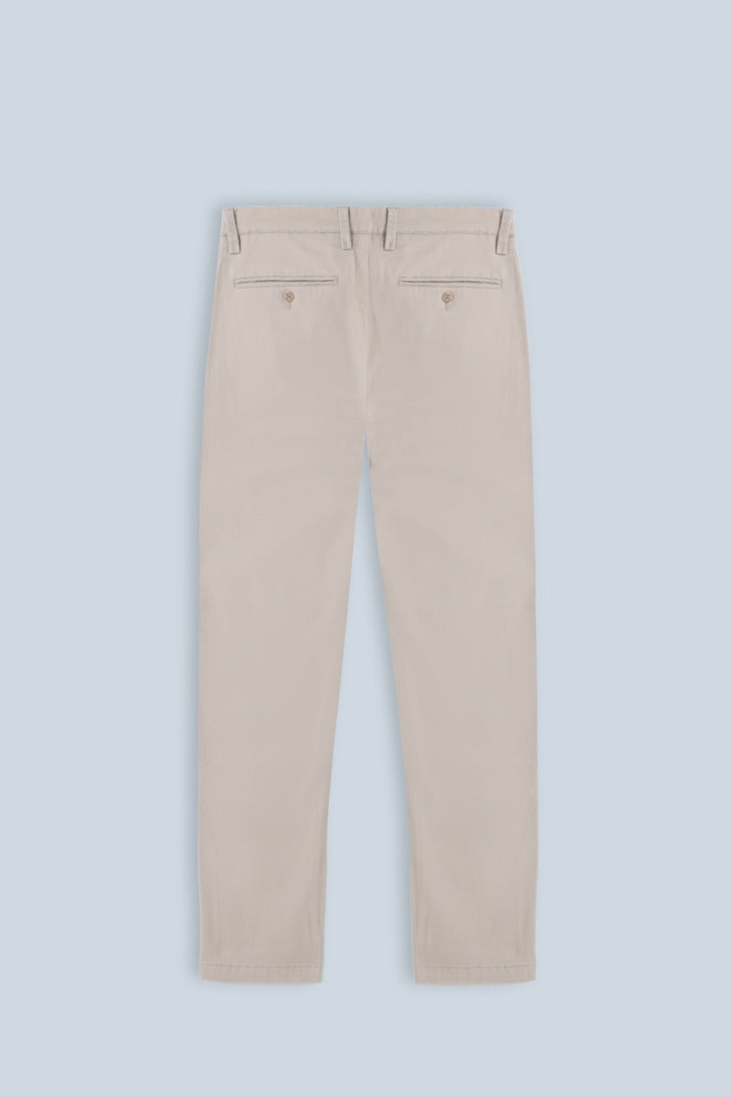 PANTALONI CHINOS COMFORT IN GABARDINA BEIGE