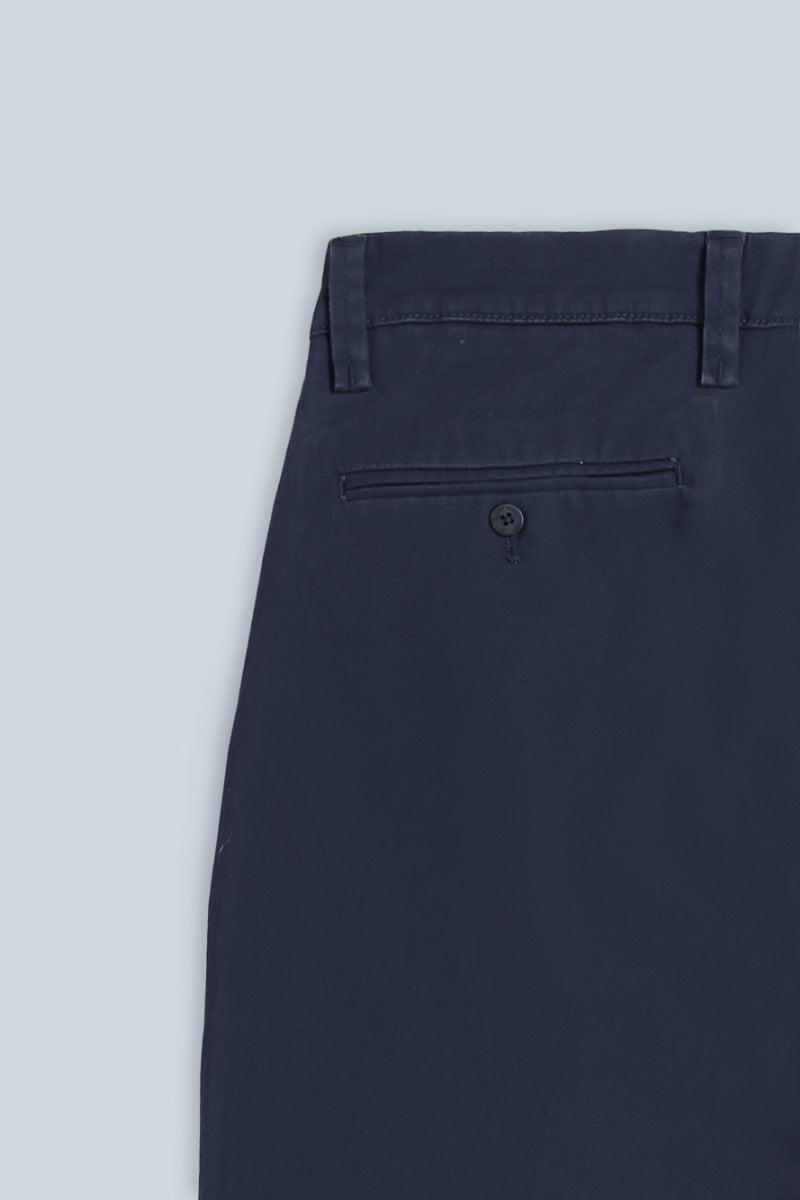 PANTALONI CHINOS COMFORT IN GABARDINA BLEU