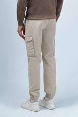 PANTALONI CARGO TASCONI ED ELASTICO AL FONDO BEIGE