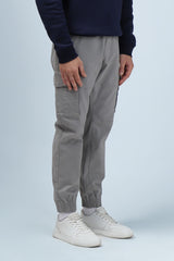 PANTALONI CARGO TASCONI ED ELASTICO AL FONDO GRIGIO MEDIO