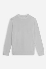 MAGLIA GIROCOLLO STONE WASH GRIGIO