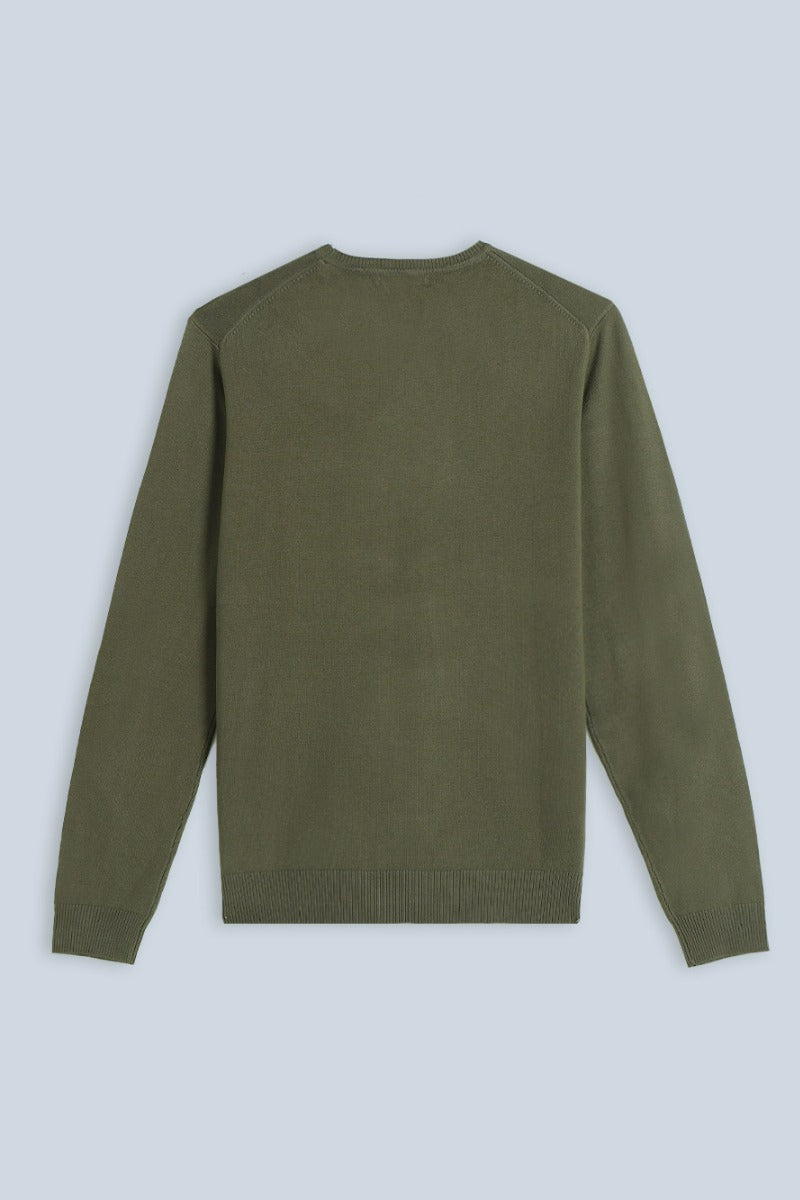 MAGLIA GIROCOLLO IN VISCOSA NYLON VERDE MILITARE